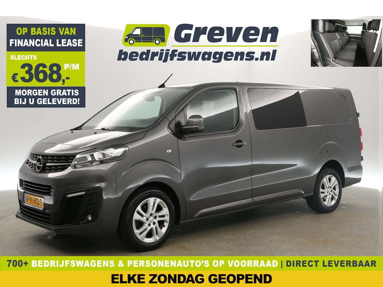 Opel Vivaro - 2.0 TDI L3H1 | Dubbele Cabine | 6 Persoons | 150PK Airco Camera Cruise Carplay PDC Navi He - AutoWereld.nl