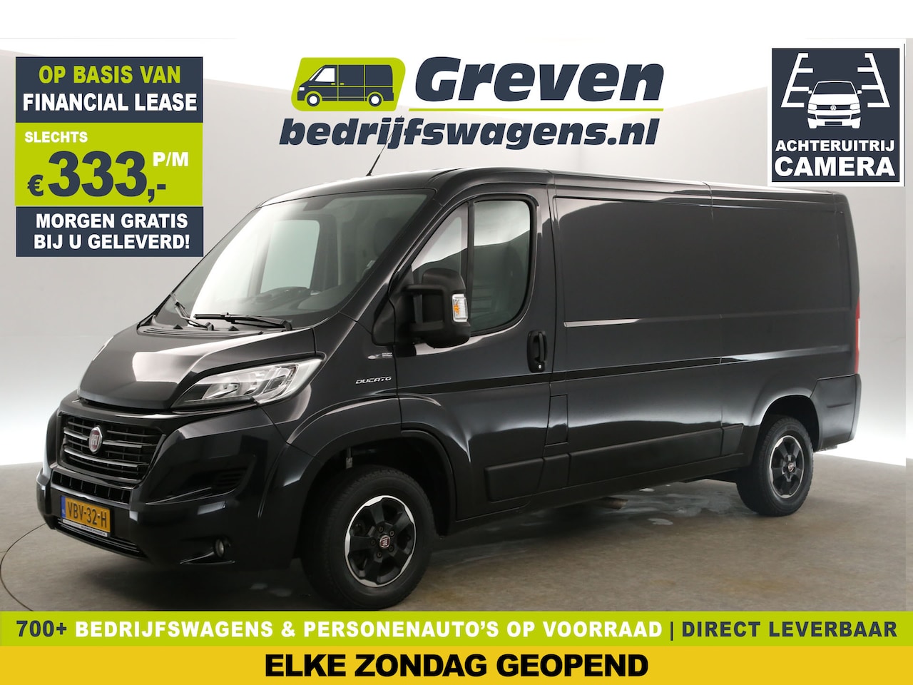 Fiat Ducato - 2.3 MultiJet L2H1 Airco Cruise Camera Navi 3 Persoons 15"LMV PDC Elektrpakket Trekhaak - AutoWereld.nl