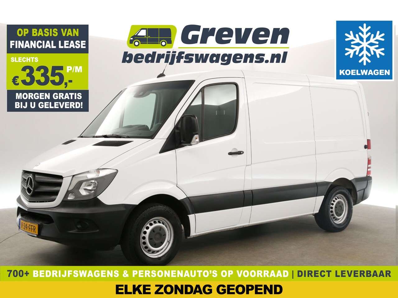 Mercedes-Benz Sprinter - 313 2.2 CDI 325 L1H1 Koelauto Airco Koelwagen Stoelverwarming 3 Persoons Trekhaak - AutoWereld.nl