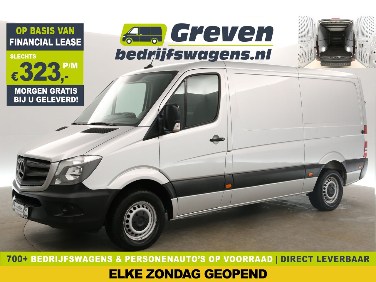 Mercedes-Benz Sprinter - 314 CDI L2H1 143PK Airco Stoelverwarming Elektrpakket Bluetooth Schuifdeur Treeplank - AutoWereld.nl