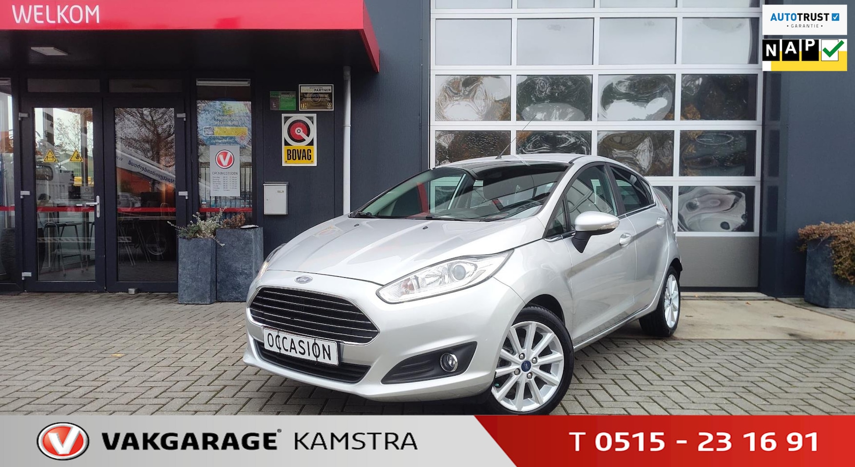 Ford Fiesta - 1.0 EcoB. Titanium NAP 5-drs/Airco/Weinig KMs! - AutoWereld.nl