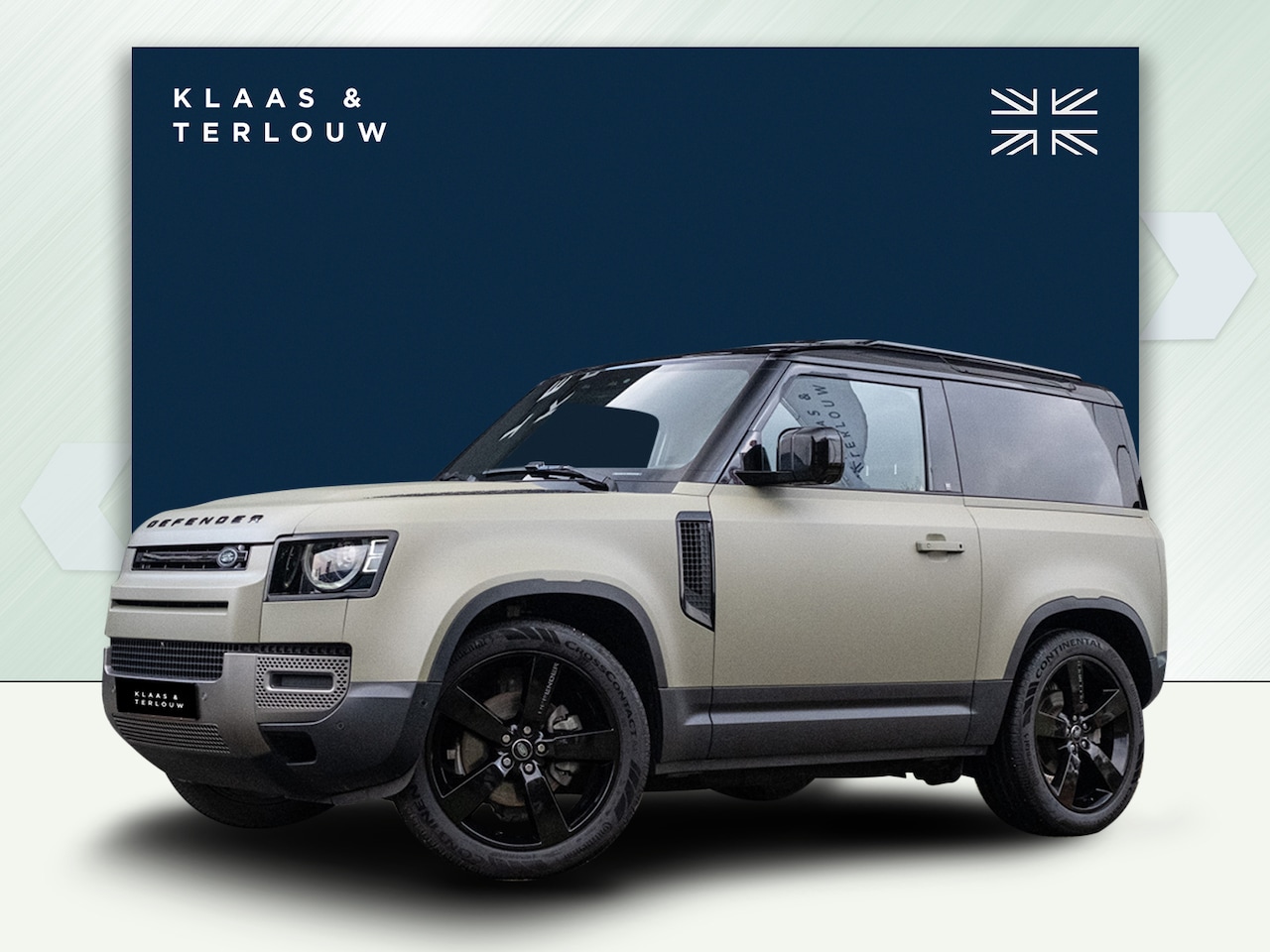 Land Rover Defender 90 - 3.0 D200 X-Dynamic SE / Laag schot / Luchtvering Khaki - AutoWereld.nl