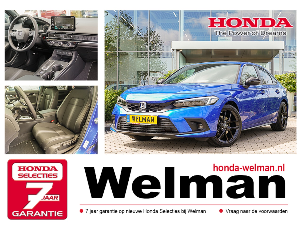 Honda Civic - 2.0i e:HEV SPORT - HYBRID - AKTIE - NIEUW - AUTOMAAT - AutoWereld.nl