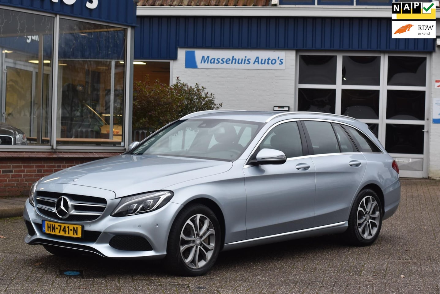 Mercedes-Benz C-klasse Estate - 350 e Lease Edition Navi Camera PDC LED Halfleer Nwe APK - AutoWereld.nl