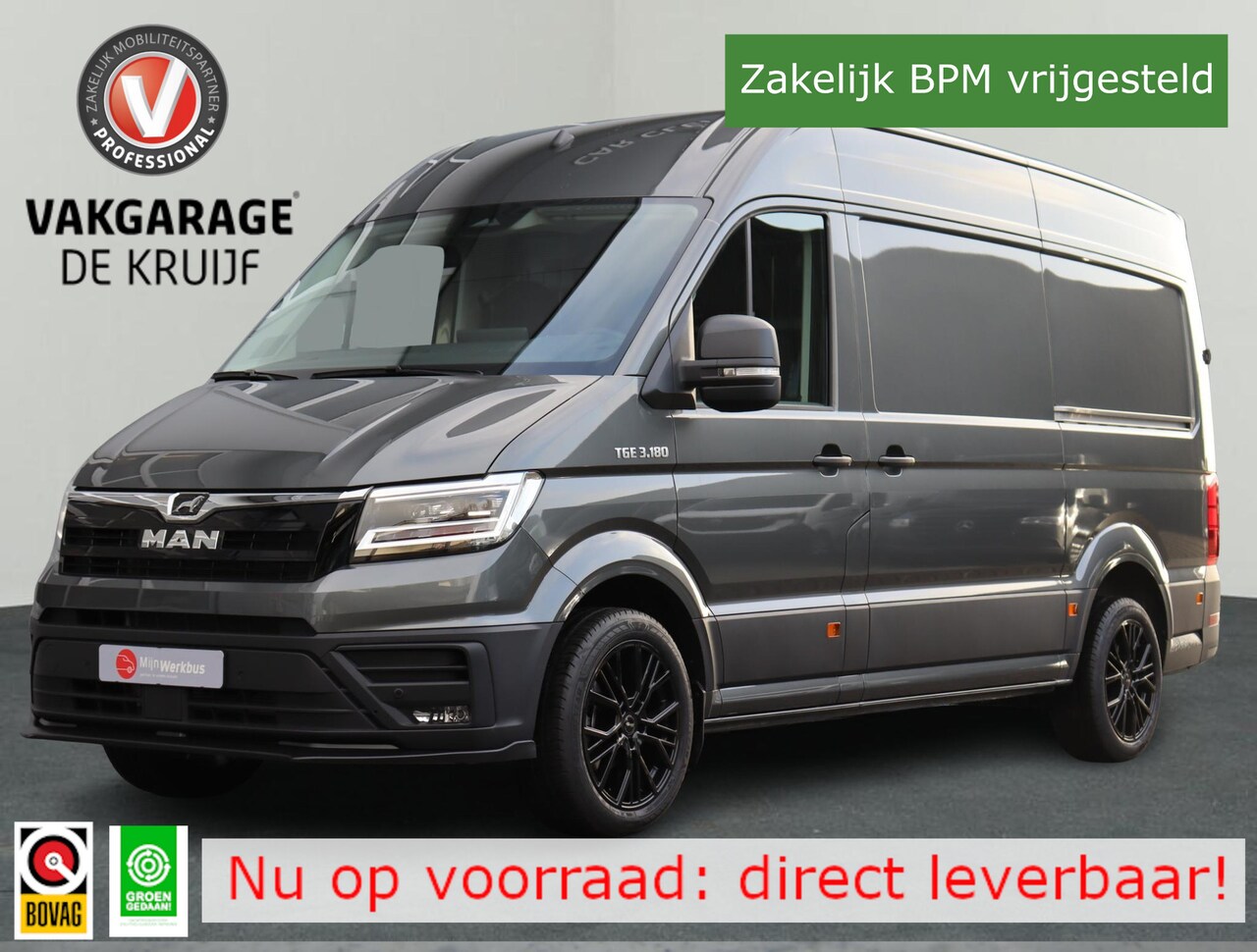 MAN TGE - 35 2.0 L3H3 180pk FACELIFT automaat 2x schuif | LED | Navi - AutoWereld.nl