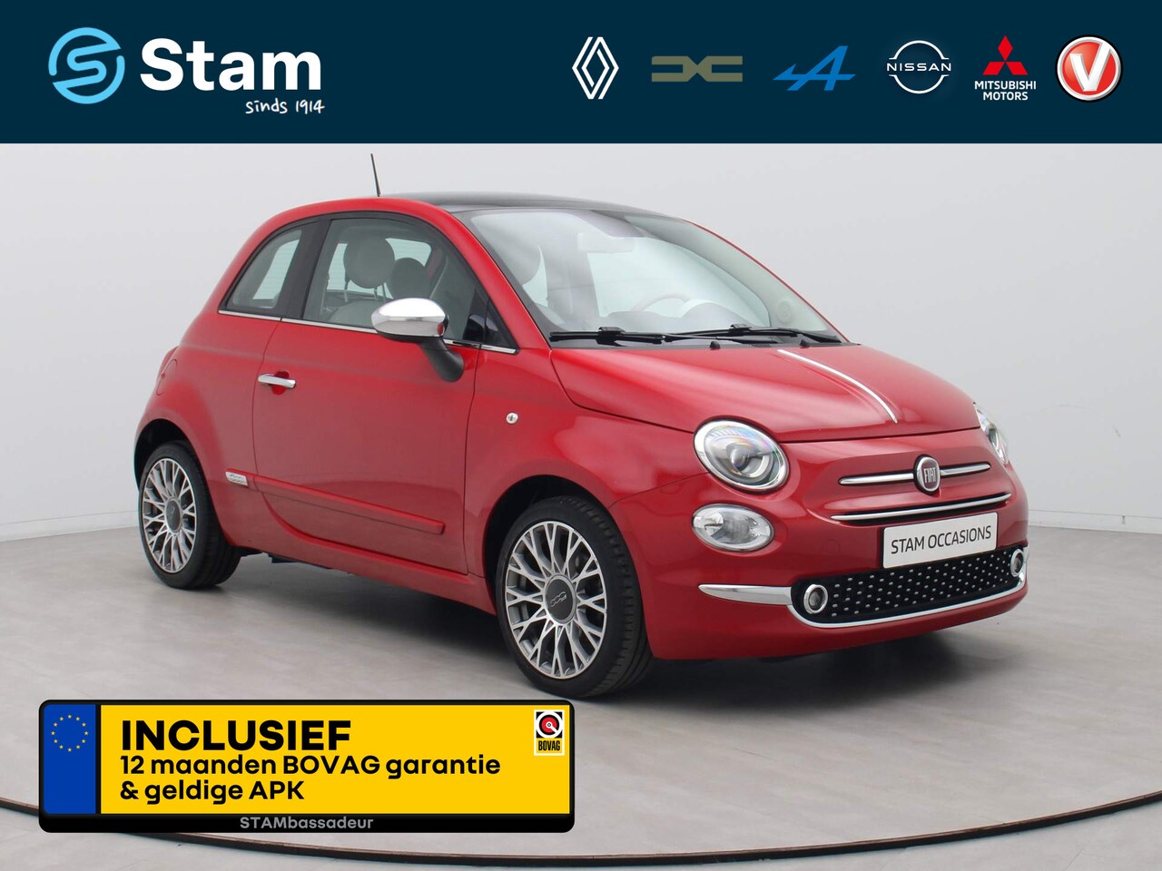 Fiat 500 - 80pk TwinAir Turbo Lounge Airco | Navi | Panoramadak - AutoWereld.nl