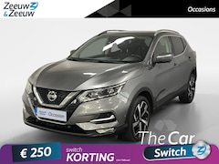 Nissan Qashqai - 1.3 DIG-T Tekna Navi airco 360camera stoelverwarming hoge instap adaptievecruise controle