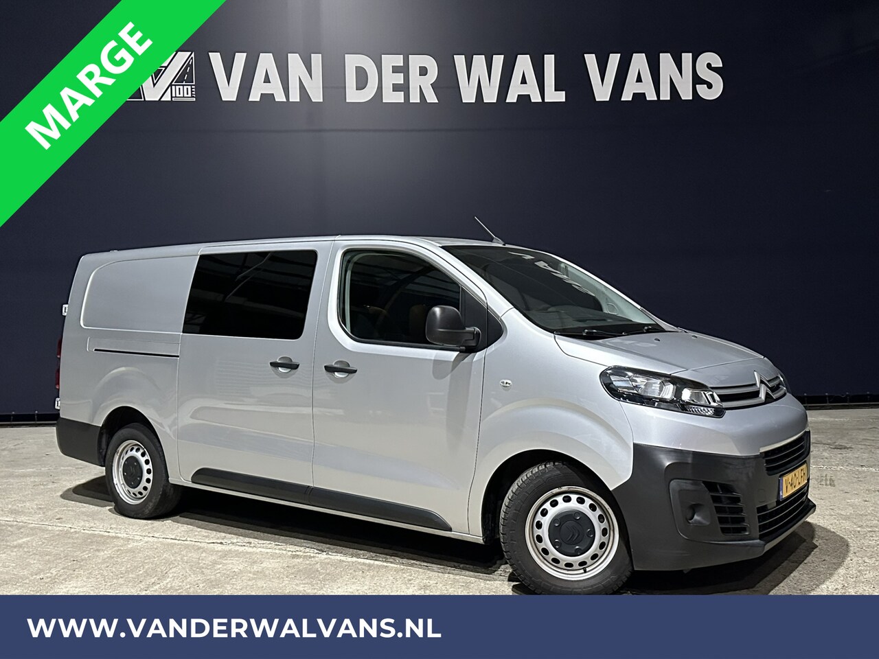 Citroën Jumpy - 2.0 BlueHDI **MARGE, GEEN BTW, GEEN BPM** 123pk L3H1 XL Dubbel cabine Euro6 Airco | Naviga - AutoWereld.nl