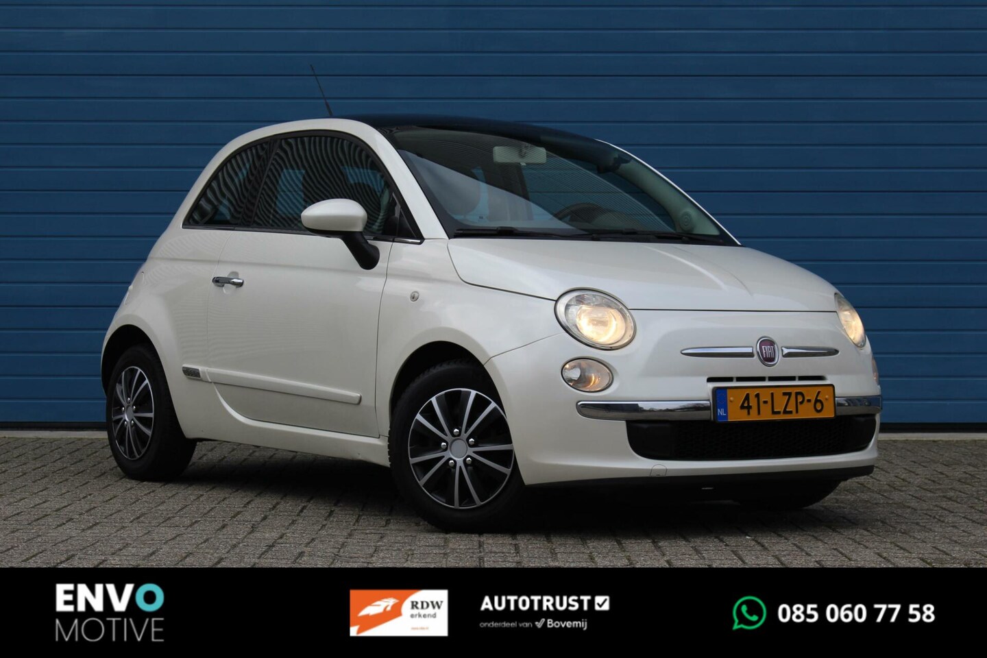 Fiat 500 - 1.2 Lounge Automaat | Airco/Panorama/LMV/AUX - AutoWereld.nl