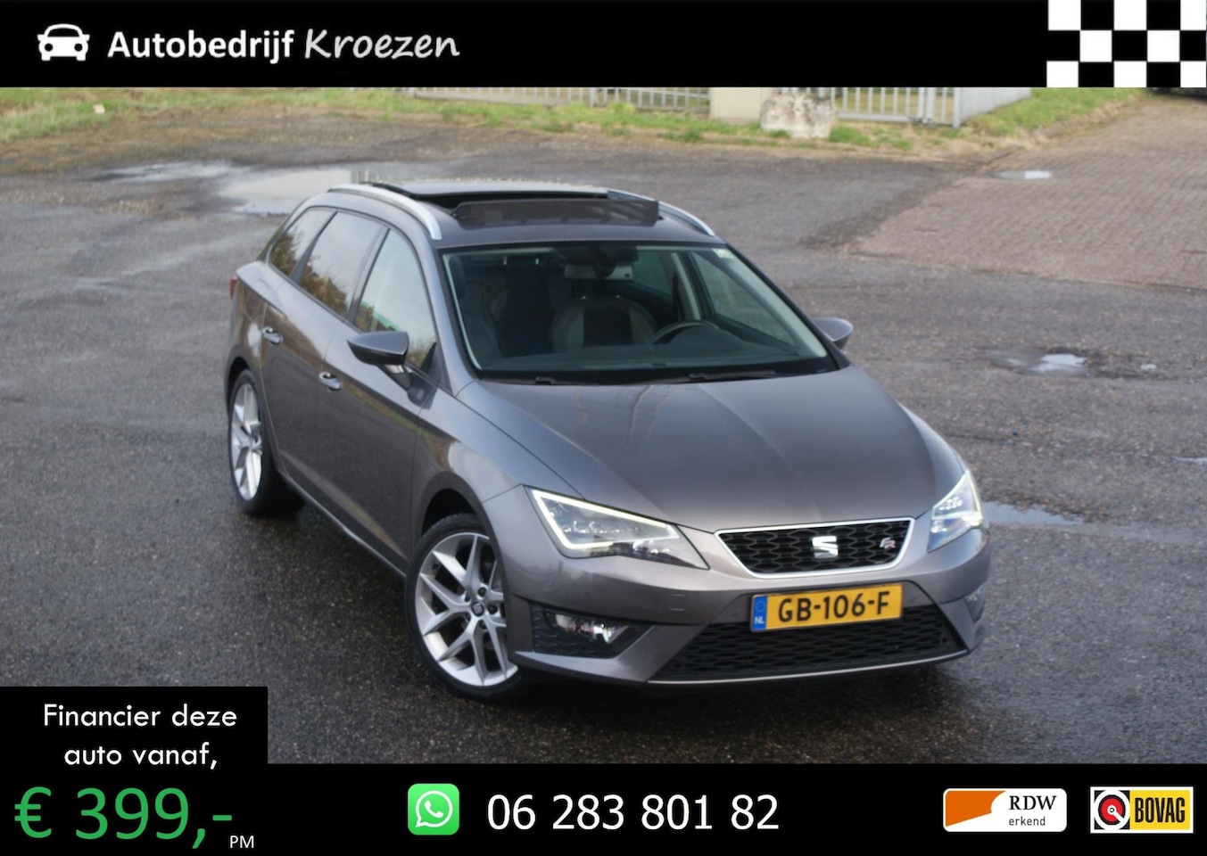 Seat Leon ST - 1.4 TSI ACT FR Dynamic | Pano | Led | Cruise | Leder | - AutoWereld.nl