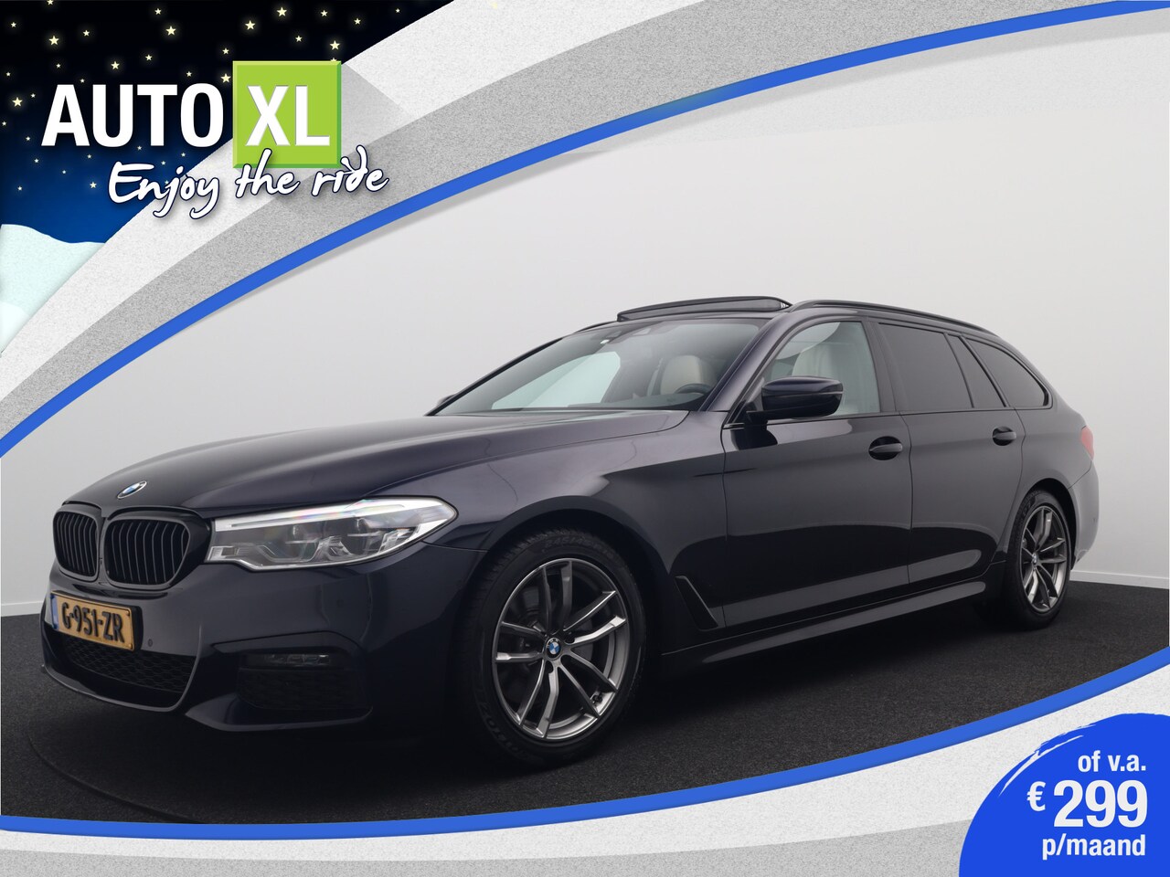 BMW 5-serie Touring - 520i High Exe. M-Sport Pano-dak Luchtvering Memory - AutoWereld.nl