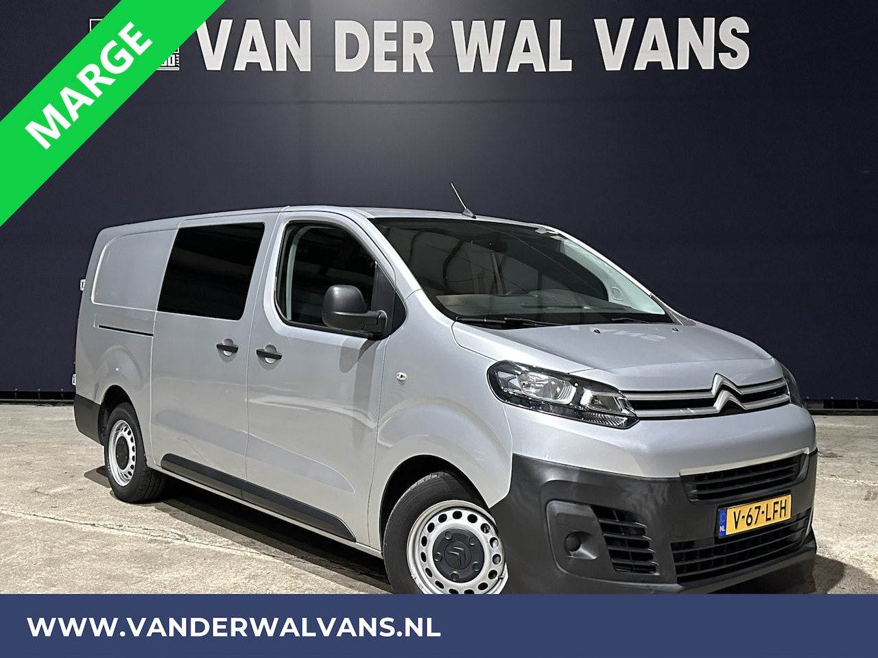 Citroën Jumpy - 2.0 BlueHDI **MARGE, GEEN BTW** 123pk L3H1 XL Dubbel cabine Euro6 Airco | Navigatie Cruise - AutoWereld.nl