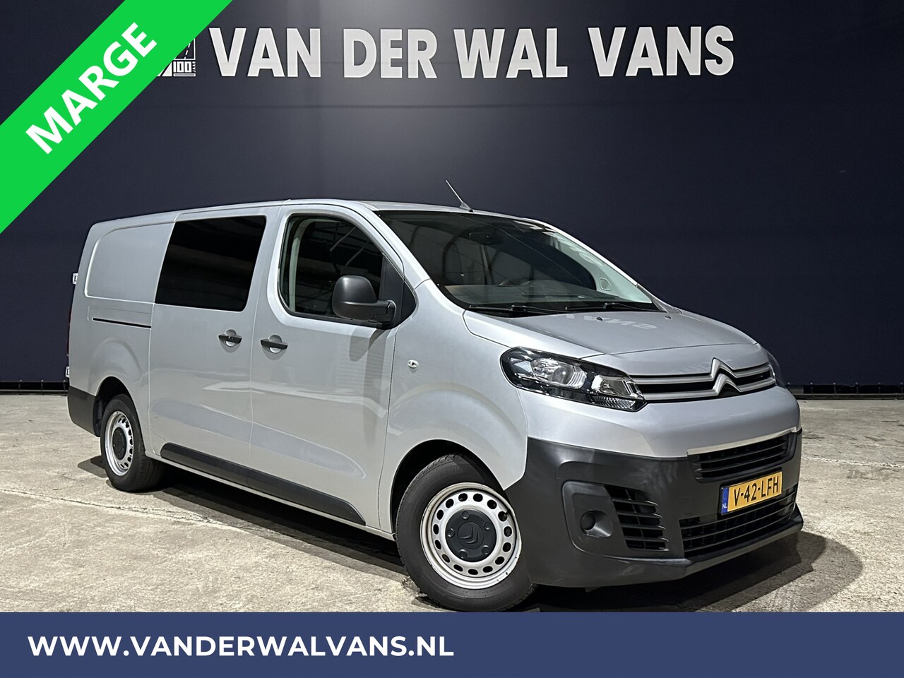 Citroën Jumpy - 2.0 BlueHDI **MARGE, GEEN BTW** 123pk L3H1 XL Dubbel cabine Euro6 Airco | Navigatie Cruise - AutoWereld.nl