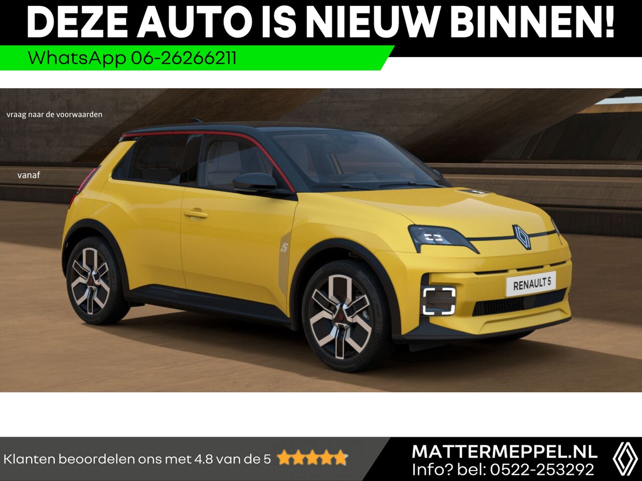 Renault 5 - Comfort Range Techno 52 kWh | OP VOORRAAD! | Pack Winter | V2L Adapter | 2BCOL - AutoWereld.nl