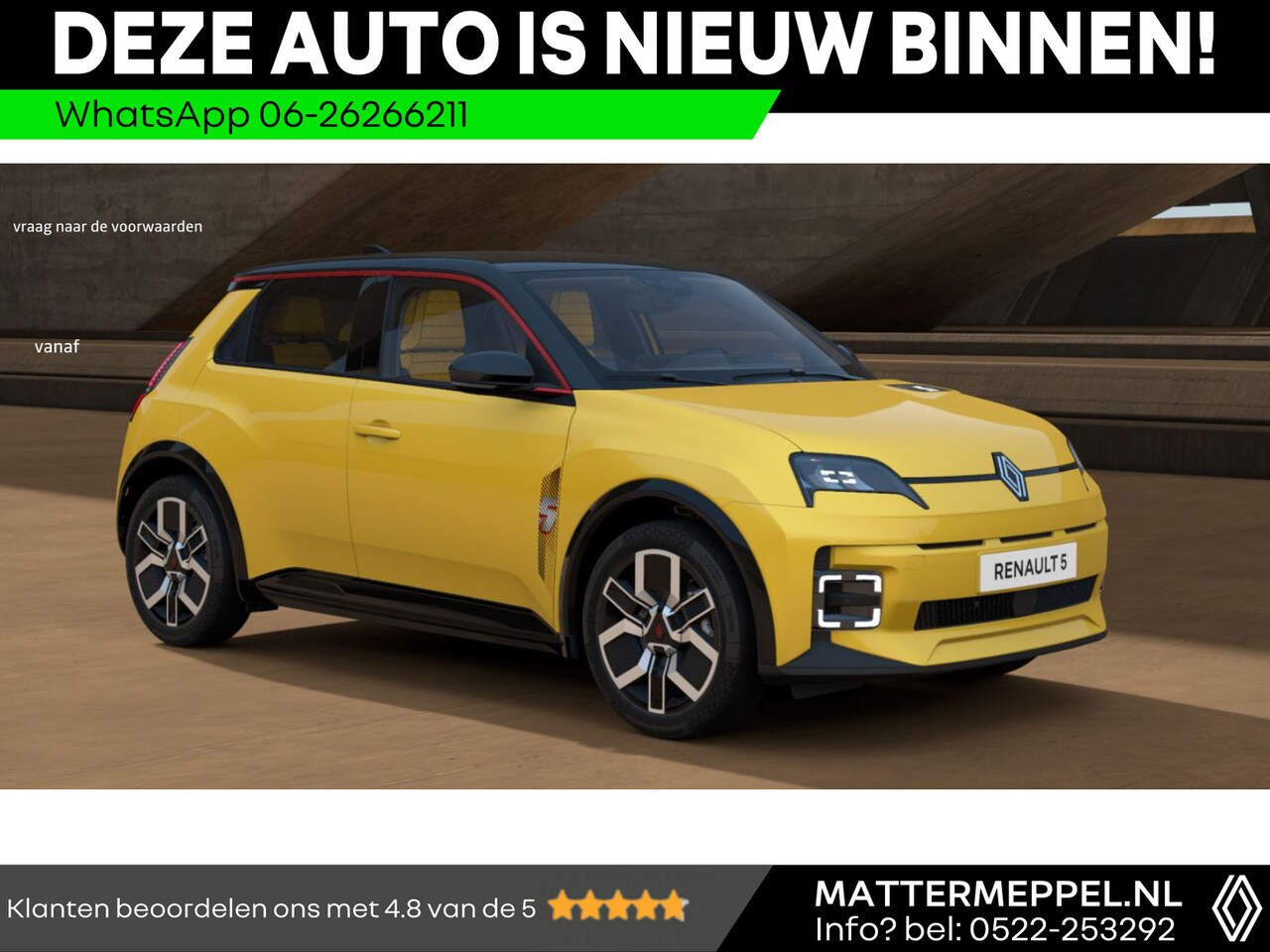 Renault 5 - Comfort Range Iconic Cinq 52 kWh Automaat | OP VOORRAAD! | Techno Velgen | Pack Safety | A - AutoWereld.nl