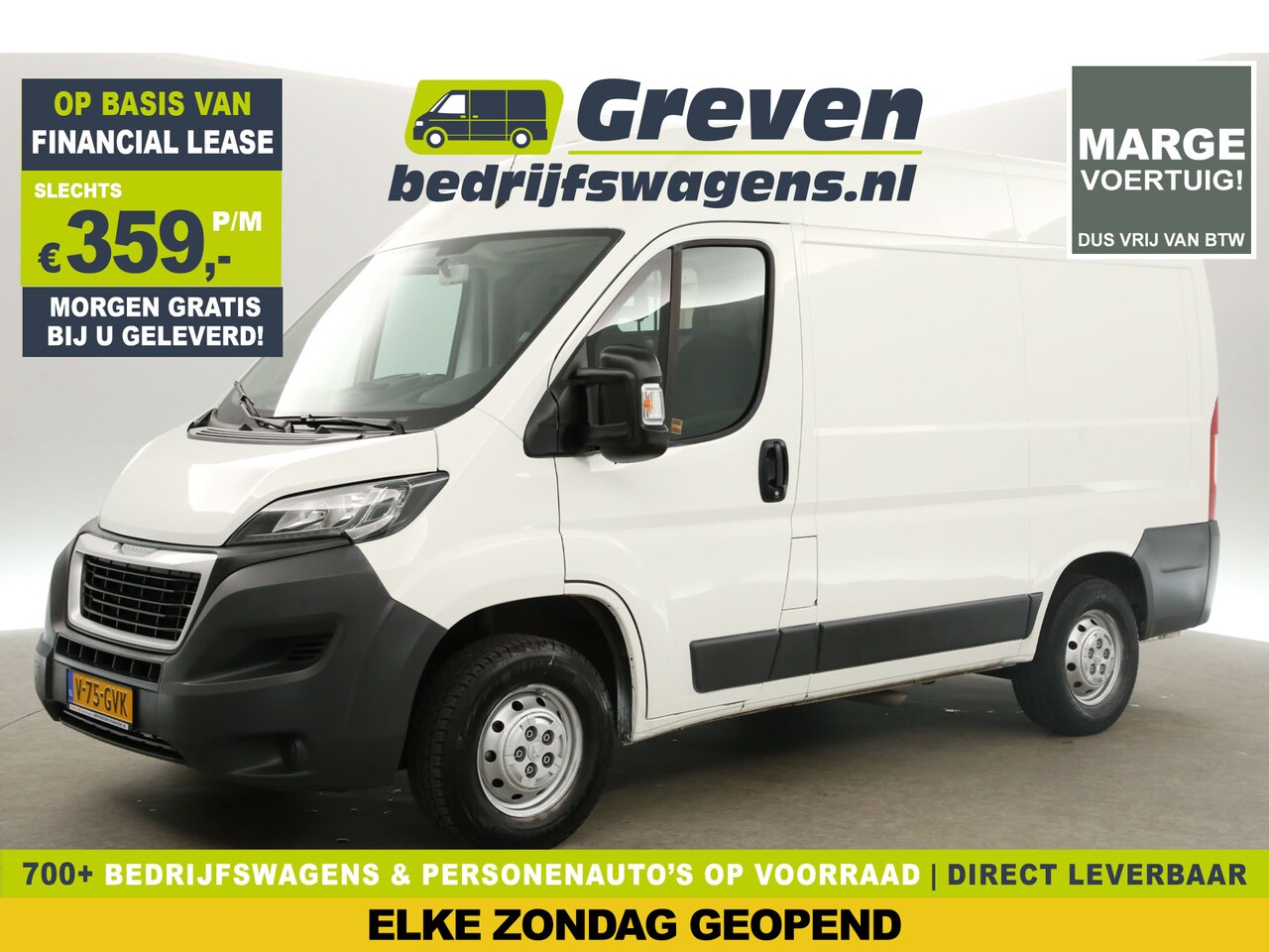 Peugeot Boxer - 330 2.0 BlueHDI L1H2 131PK Marge Airco Cruisecontrol 3 Persoons Elektrpakket Trekhaak - AutoWereld.nl