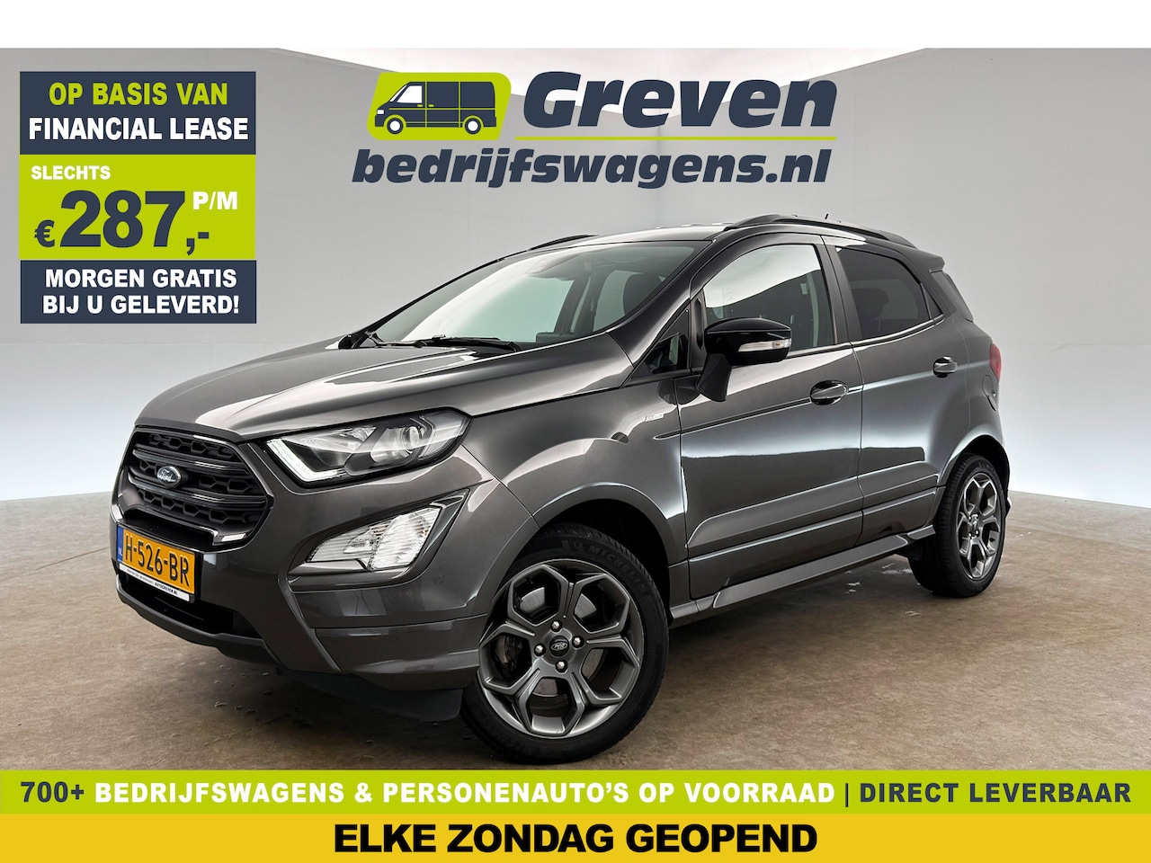 Ford EcoSport - 1.0 EcoBoost ST-Line Airco Cruise Carplay LED Parkeersensoren DAB+ Sfeer 17"LMV - AutoWereld.nl