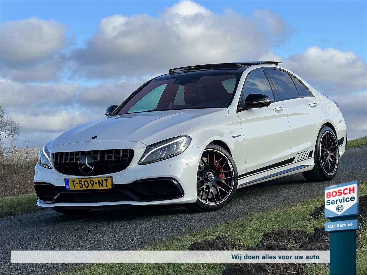 Mercedes-Benz C-klasse - C63 S AMG 600PK / Pano / Head-up / Downpipes / Burmester / Brabus / 360º Camera / Carbon / - AutoWereld.nl