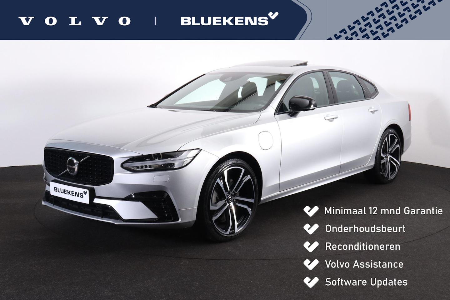 Volvo S90 - T8 AWD R-Design - Luchtvering - Schuif/kanteldak - IntelliSafe Assist & Surround - 360º Ca - AutoWereld.nl