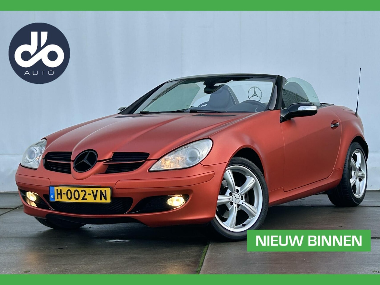 Mercedes-Benz SLK-klasse - 200 K. 163pk ORANJE GEWRAPT I APK 12-2025 I GOED ONDERHOUDEN - AutoWereld.nl