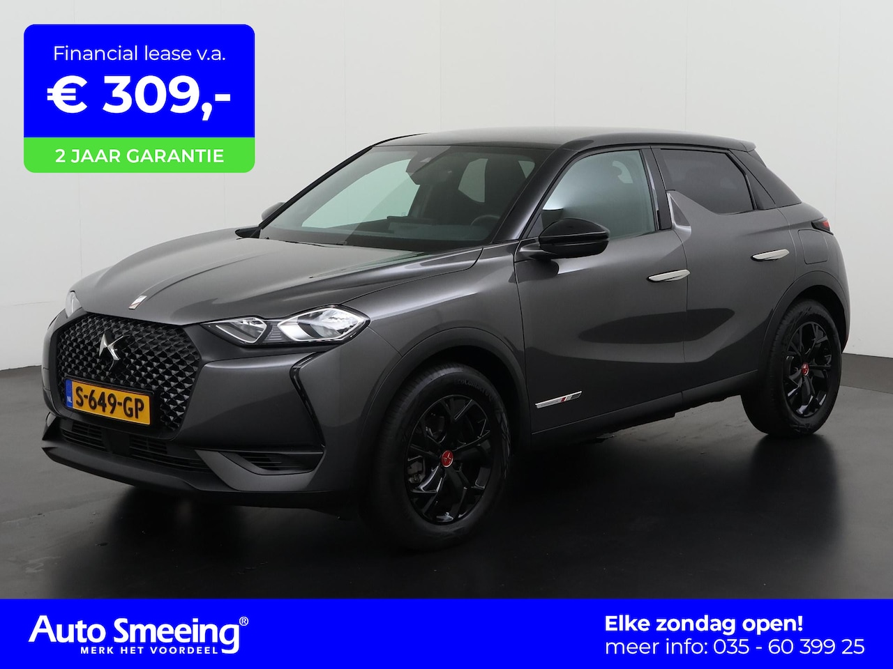 DS 3 Crossback - E-Tense Performance Line 50 kWh | Warmtepomp | Alcantara | Navigatie | Virtual Cockpit | Z - AutoWereld.nl