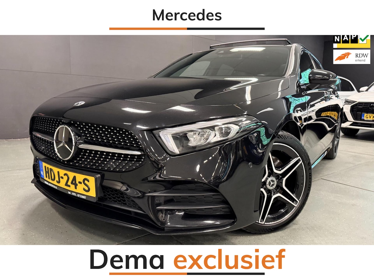 Mercedes-Benz A-klasse - 250 e AMG PANO/NAVI/CAM/LED/DAB/CARPLAY/SFEERVERL/H-UP/STOEL-M/// - AutoWereld.nl