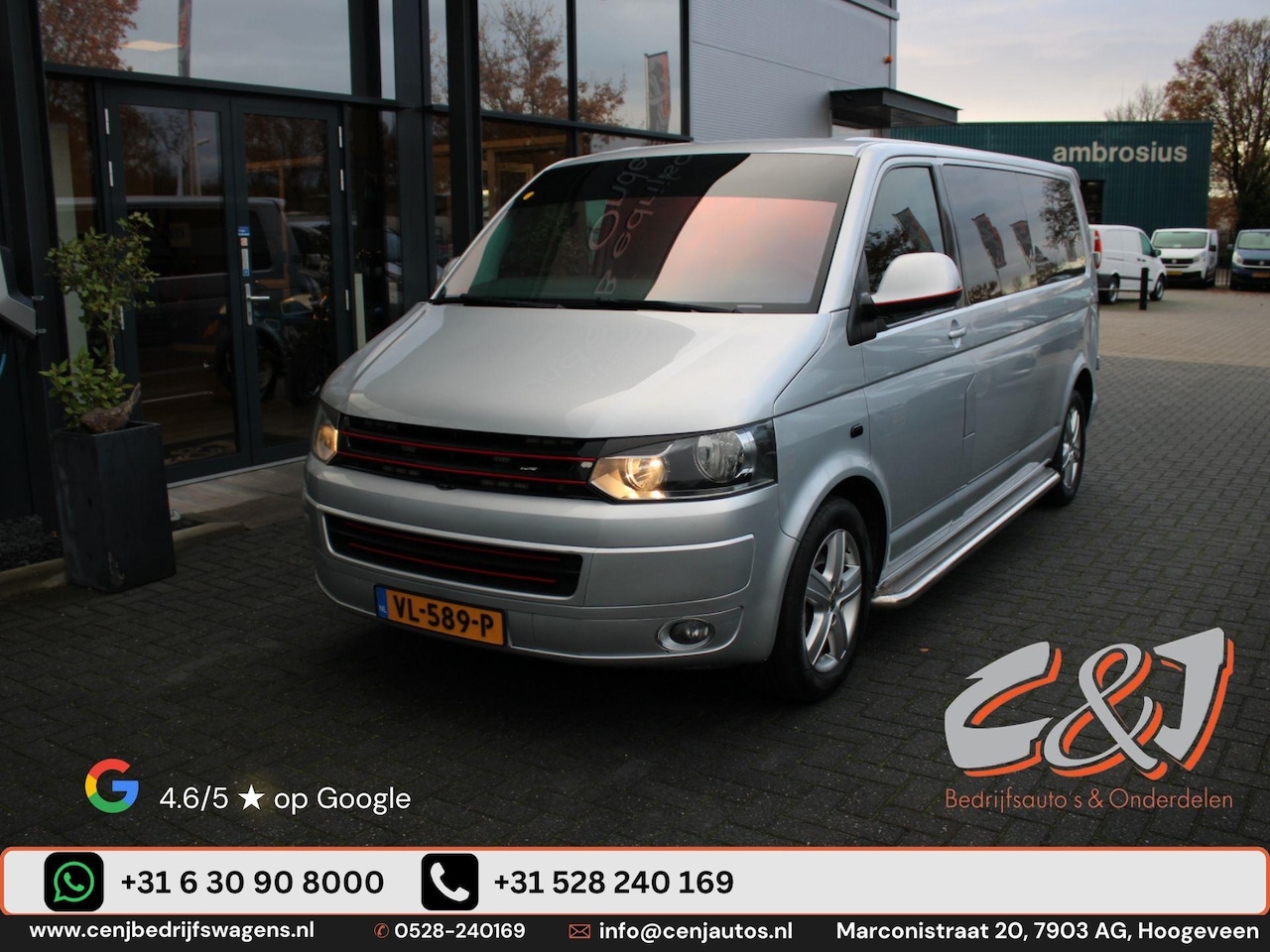 Volkswagen Transporter - 2.0 TDI L2H1 DC Comfortline airco luxe achterschade 7950,- ex btw - AutoWereld.nl