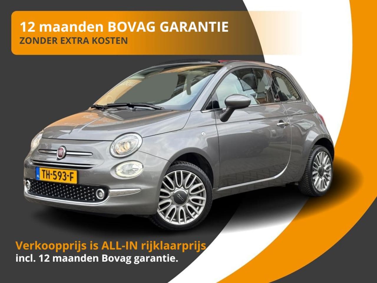 Fiat 500 C - CABRIO TWINAIR TURBO LOUNGE NAVI/CRUISE/LED/52.000 KM/NL-AUTO - AutoWereld.nl