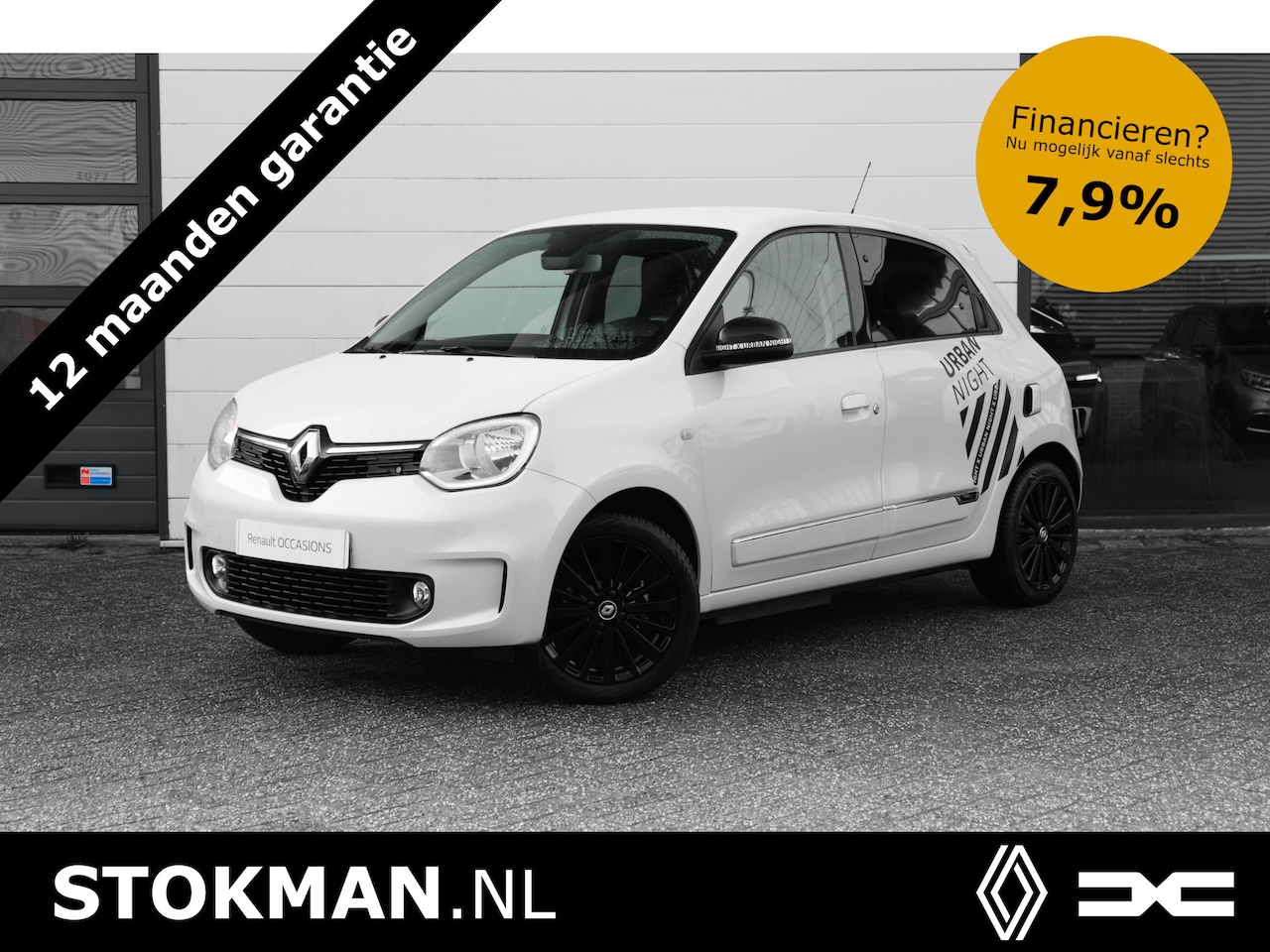 Renault Twingo Z.E. - URBAN NIGHT X R 80 PK 22 KW batterij | Metallic wit | Camera achter | NAVI | Apple car pla - AutoWereld.nl