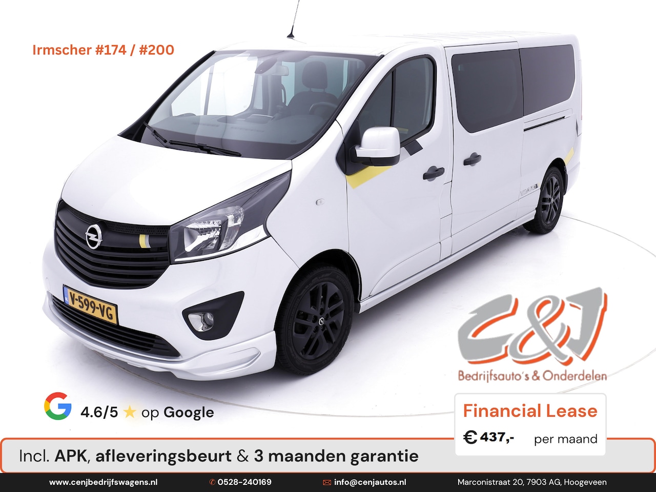 Opel Vivaro - 1.6 CDTI L2H1 Dubbele cabine irmscher # 174 luxe leder navi cruise lease 437,- p/md - AutoWereld.nl