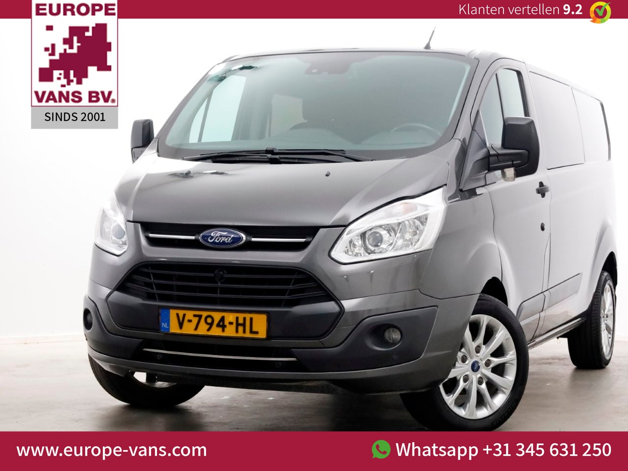 Ford Transit Custom - 2.0 TDCI 170pk E6 L2H1 Trend D.C. Airco/Camera Trekhaak 2800kg 07-2017 - AutoWereld.nl