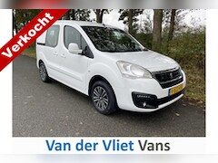 Peugeot Partner - 1.6 BlueHDi E6 Premium Pack 3-Zits BPM Vrij Lease €143p/m, Airco, PDC, Navi, Led, Onderhou