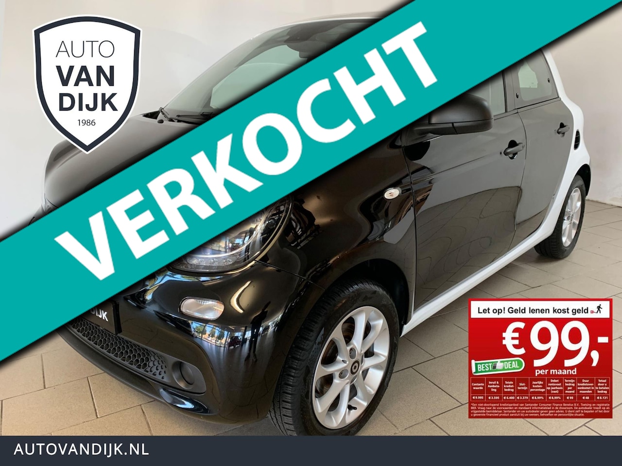 Smart Forfour - 1.0 Business Solution AIRCO CLIMA CRUISE METALLIC LAK LAGE KM STAND NIEUWSTAAT - AutoWereld.nl