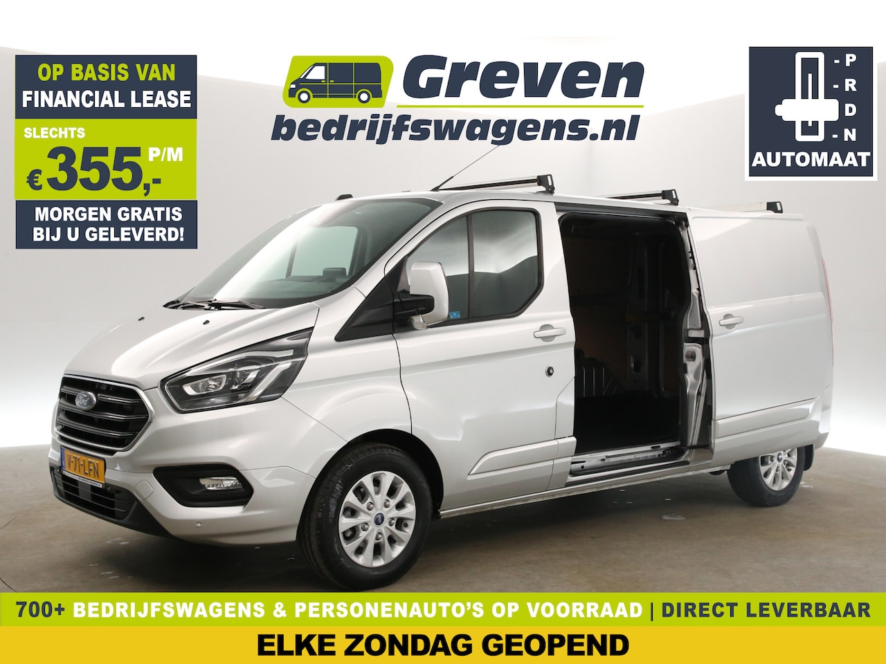 Ford Transit Custom - 300 2.0 TDCI L2H1 Trend 170PK Automaat Airco Trekhaak LED Camera Cruise Carplay 2xSchuifde - AutoWereld.nl