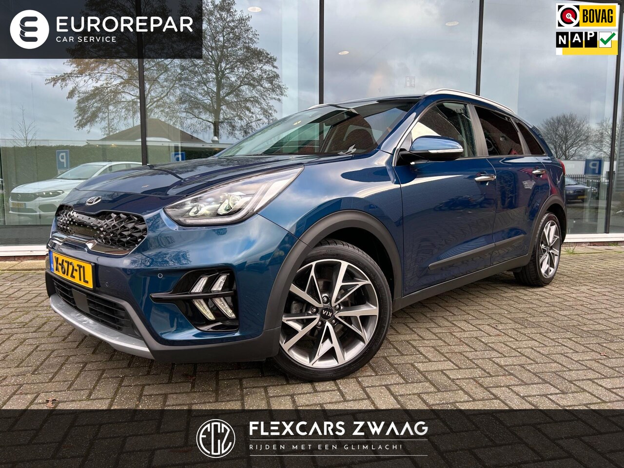 Kia Niro - 1.6 GDi Hybrid DynamicPlusLine - Automaat - Navi - Half leder - 18" LMV - AutoWereld.nl