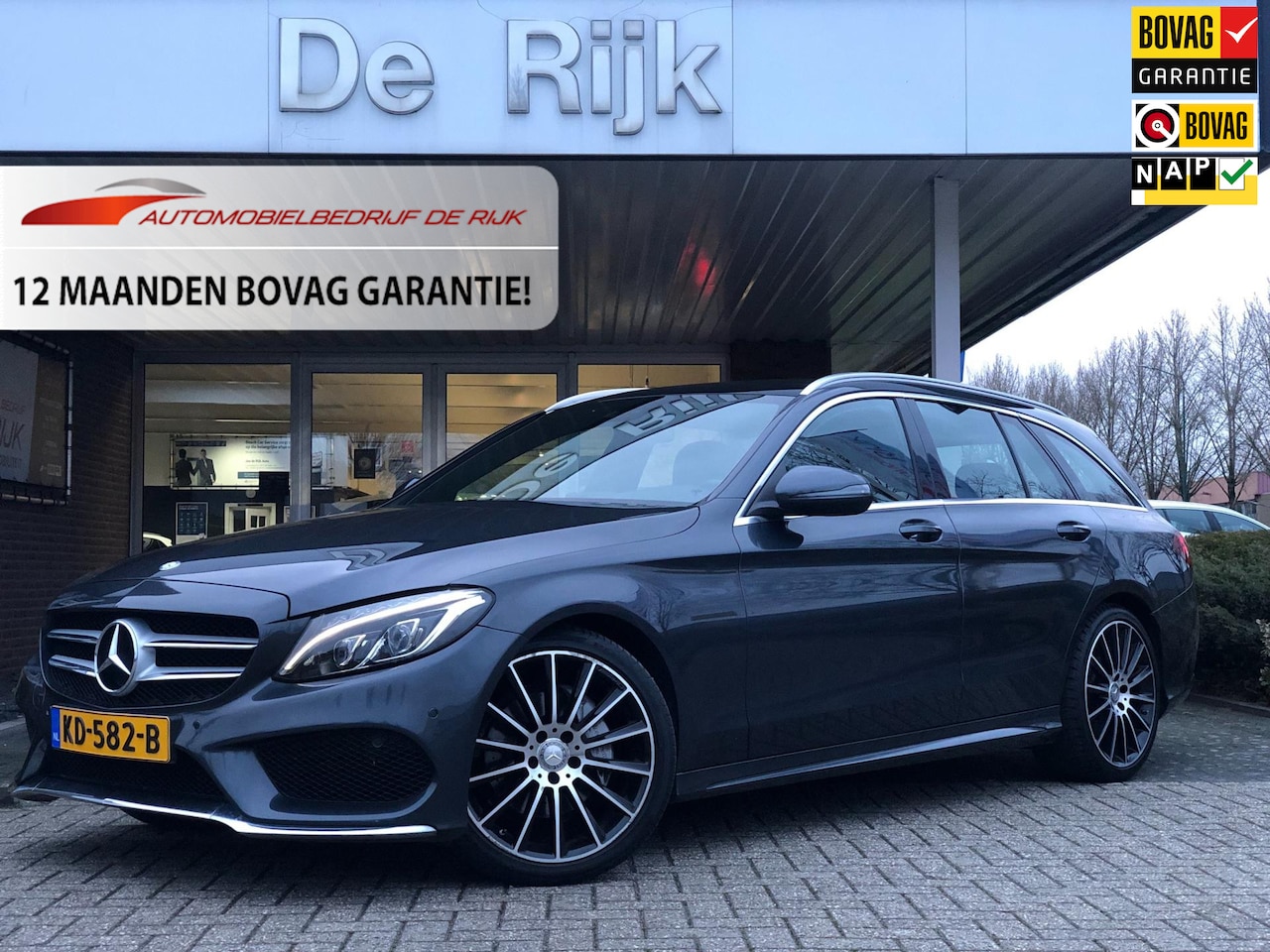 Mercedes-Benz C-klasse Estate - 180 Ambition | Pano, Leder, Navi, Clima, Stoelverw.| Trekhaak| NAP | - AutoWereld.nl