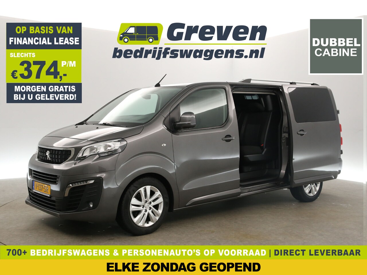 Peugeot Expert - 231L 2.0 BlueHDI L3H1 | Dubbele Cabine | 5 Persoons | 177PK Automaat 360Camera Airco Carpl - AutoWereld.nl