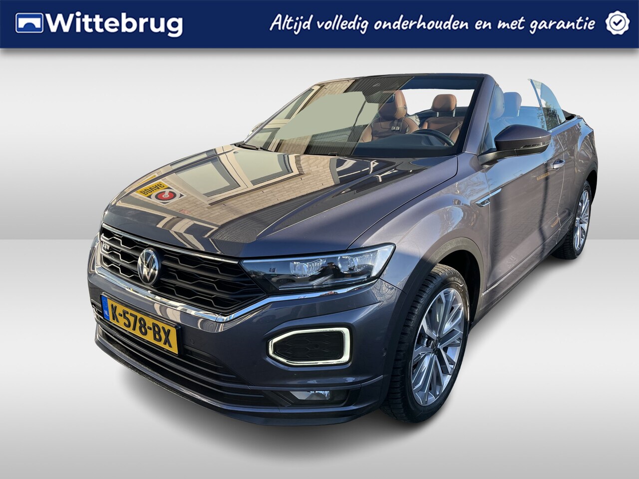 Volkswagen T-Roc Cabrio - 1.5 TSI DSG R-Line / AUTOMAAT/ CAMERA/ PARK. SENSOREN/ VOLLEDIG LEDER/ STOELVERWARM./ LED/ - AutoWereld.nl