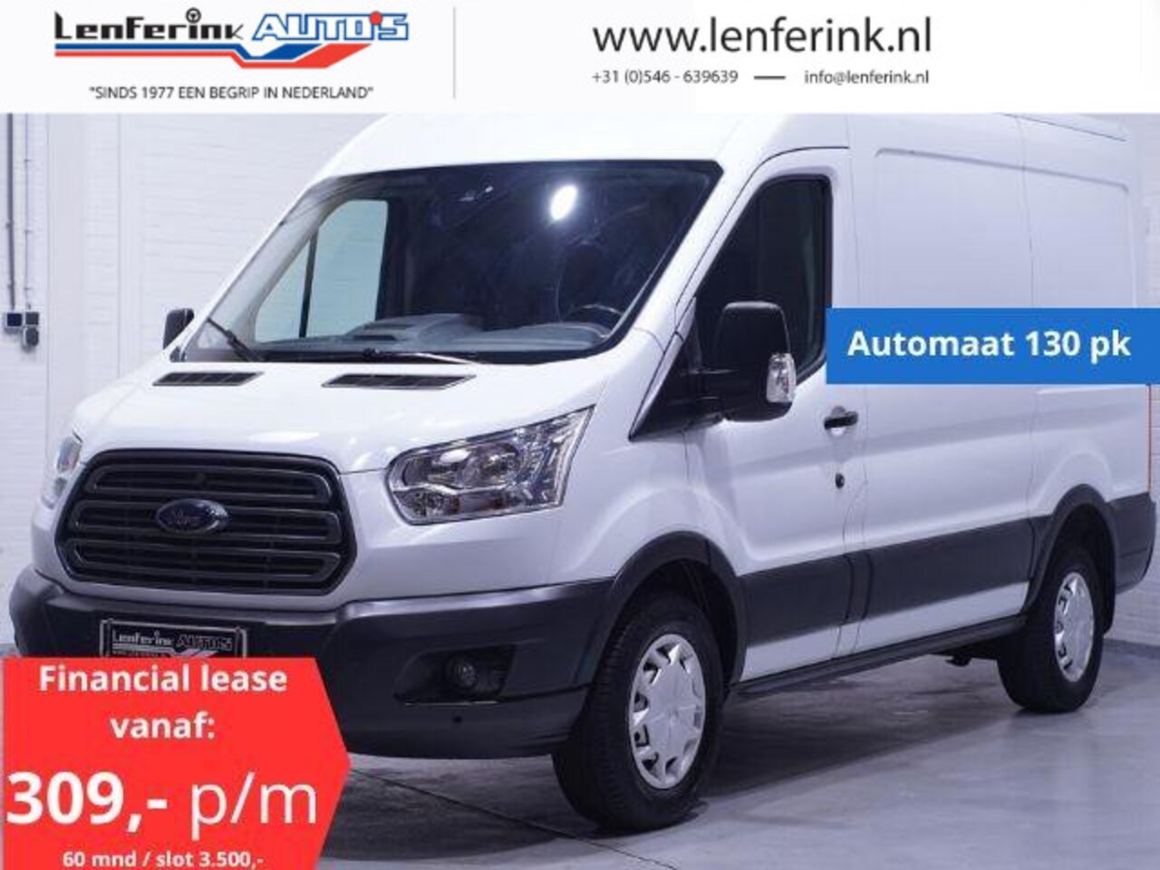 Ford Transit - 2.0 TDCI 130 pk Automaat L2H2 Trend Navi, Camera NAP, Laadruimte Pakket, PDC V+A, 3-Zits - AutoWereld.nl