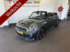 MINI Cabrio - 1.6 John Cooper Works Navigatie/Leder/Parkeersensoren/Cruise control/Climate control/Winds