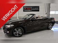 BMW 2-serie Cabrio - 220i Sport Airco-ecc Sportstoelen Leer 18.810 km Sportvelgen 17 inch Bruin metallic Cruise