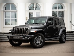 Jeep Wrangler Unlimited - 4xe 380 Sahara Afneembare dakdelen | EX BPM | Camera voor + achter | Stuurverwarming |