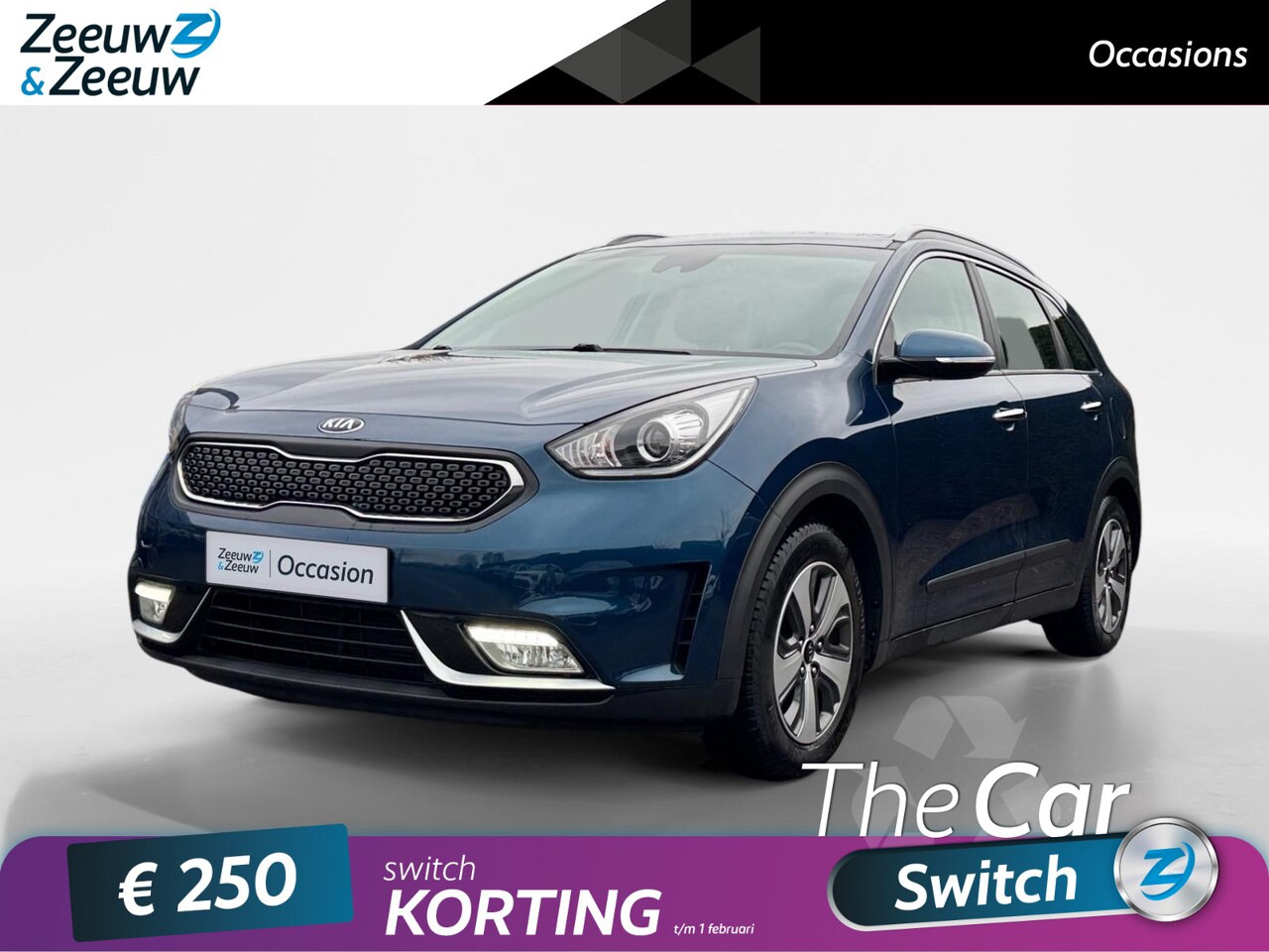 Kia Niro - 1.6 GDi Hybrid DynamicLine | Parkeersensoren | Full map navigatie | Trekhaak | 37.000 km - AutoWereld.nl