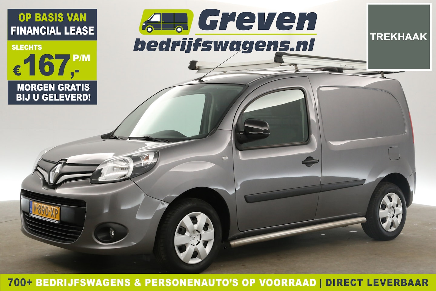 Renault Kangoo - 1.5 dCi L1H1 Airco Cruise Navigatie Trekhaak Imperiaal PDC Elektrpakket - AutoWereld.nl