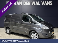 Ford Transit Custom - 2.0TDCI 130pk Automaat L1H1 Euro6 Airco | 2x zijdeur | Trekhaak | LM velgen Cruisecontrol,