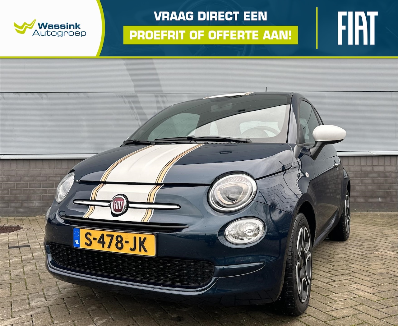 Fiat 500 - 1.0 70pk Hybrid eco Club | Spraakbediening | Airco | Apple Carplay - AutoWereld.nl