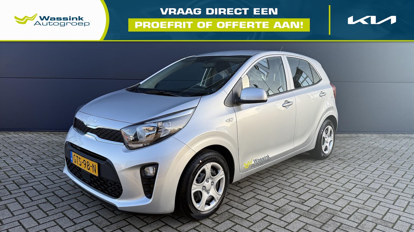 Kia Picanto - 1.0 DPi 67pk 4-zits ComfortLine | Airco | Cruise control | Bluetooth | 5-deurs | - AutoWereld.nl