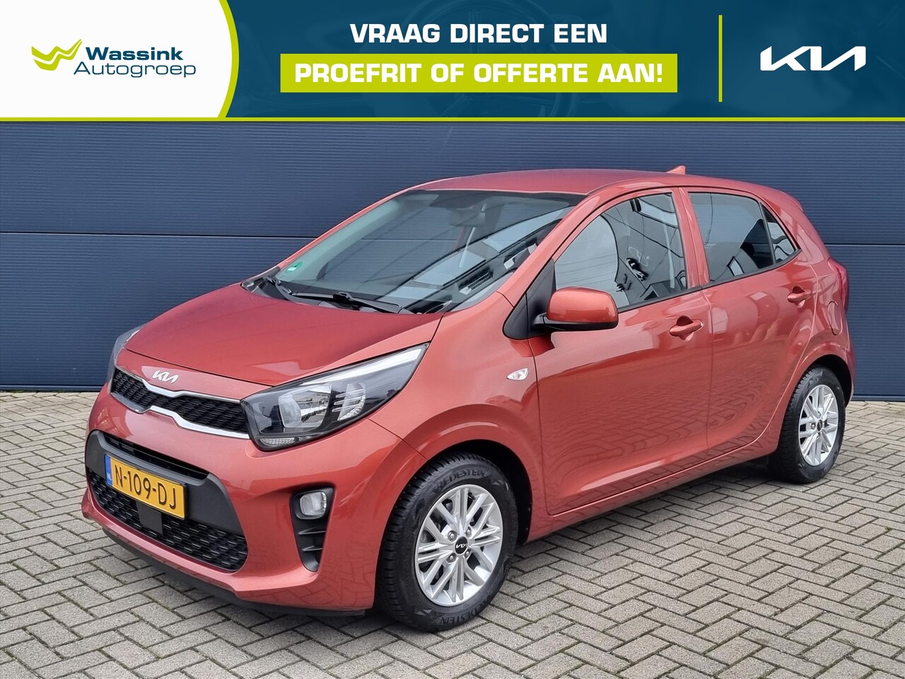 Kia Picanto - 1.0 MPi 67pk 5-zits DynamicLine Automaat | Apple Carplay | Camera | All Season Banden | - AutoWereld.nl