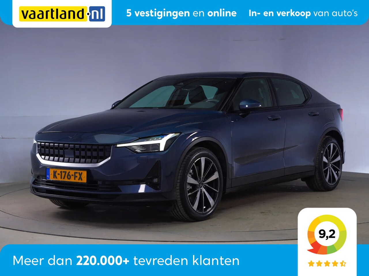 Polestar 2 - Long Range Dual Motor Launch Edition 78kWh [ Panorama Memoryseats Navi Camera ] - AutoWereld.nl