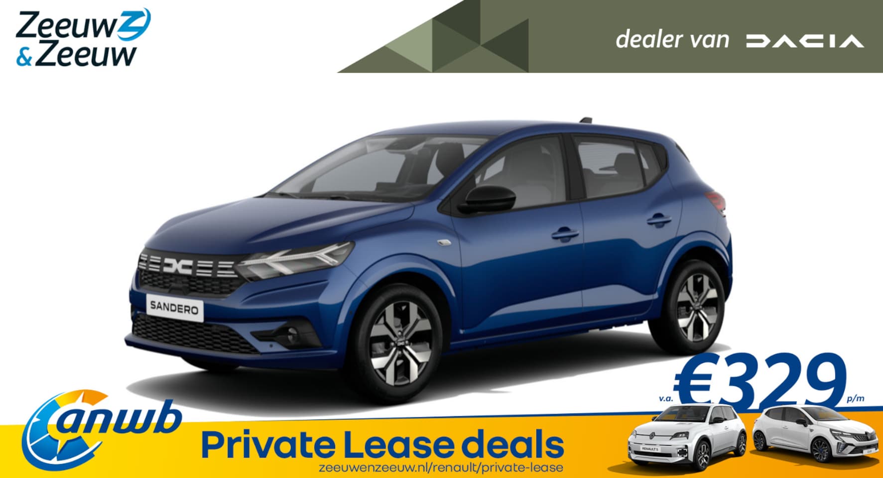 Dacia Sandero - (ANWB Private Lease Actie v.a. € 359,-) TCe 90 CVT Journey | Wij maken graag een Private L - AutoWereld.nl